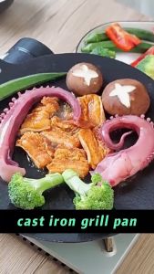 BBQ Grilling Pan Non-stick Oil Frying Baking Pan Outdoor Camping Kitchen Bakeware