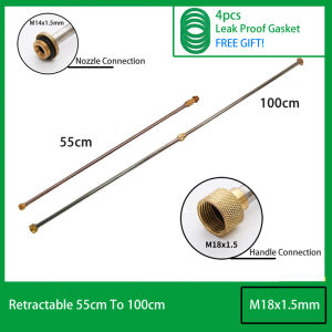 Telescopic Stainless Steel Spraying Rod Brass End 0.5-1m For Electric Hand Sprayer Outdoor Garden Spraying Watering Accessories