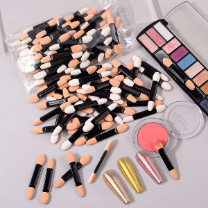 100 CÁI Dụng Cụ Bôi Móng Tay Và Dụng Cụ Làm Nhòe Bằng Bọt Biển Hai Đầu Bàn Chải Móng Tay Cầm Tay Đa Chức Năng Dành Cho Người Mới Bắt Đầu