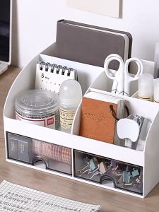 มาใหม่! แถมสติ๊กเกอร์ตกแต่ง กล่องเครื่องสำอาง มีลิ้นชัก กล่องปากกา กล่องใส่ของอเนกประสงค์