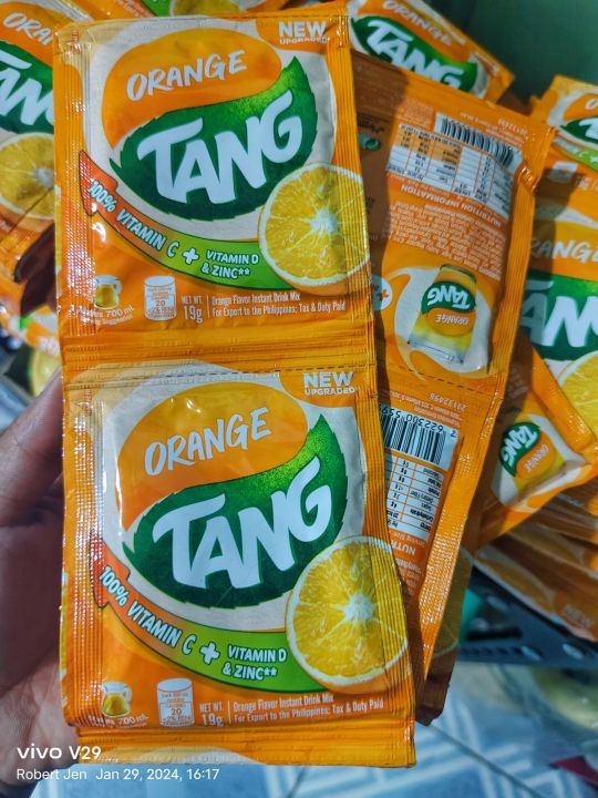 Tang juice tang instant drink mix orange flavor 19g (set of 6)