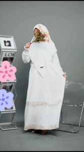 Gamis Polos Set Hijab / Athata Gamis Yasmin Set Khimar Syari / Gamis Set Hijab Syari Bahan Crinkle Premium