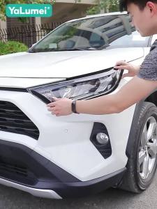 For Toyota RAV4 XA50 2019 2020 2021 2022 2023 2024 2025 Hybrid ABS Car Taillight Lamp Decoration Frame Cover Rear Light Trim