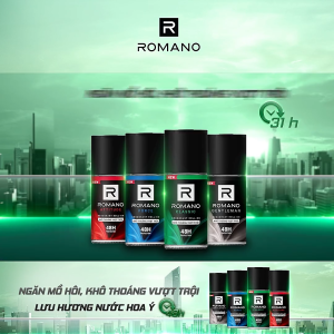 Lăn Khử Mùi Romano Classic 50ml – Hương Nam Tính Lịch Lãm Khô Thoáng Suốt Ngày