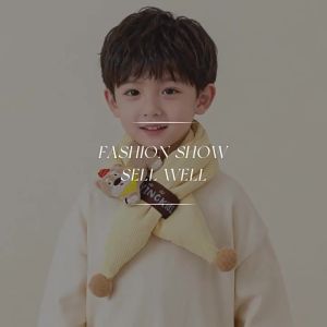 Thick Warm Korean Style Cartoon Bear Knitted Windproof Scarf