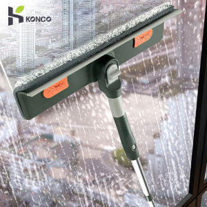 Konco 2.2m long Glass Cleaner Window Cleaner Window Squeegee Microfiber Extendable Window Scrubber Telescopic Handle Glass Sponge