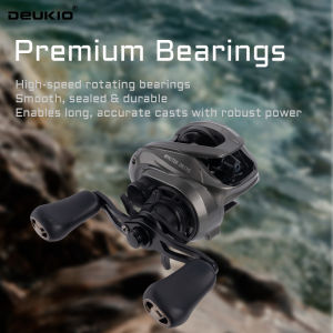 DEUKIO 1pc Ultralight Baitcasting Fishing Reel 7.0:1 Gear Ratio Saltwater 5+1BB 8KG Double Drag Power Baitcaster Freshwater