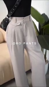 Celana Kulot ORO Highwaist Loose Anti Kusut Nyaman dan Panjang Casual dengan Karet Pinggang Kaki Standart Kantor Basic Semiwoll Formal Samping