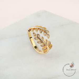 แหวนใบมะกอก ฟรีไซส์ แฟชั่นเกาหลี ปรับไซส์ได้ ใส่เสริมดวง