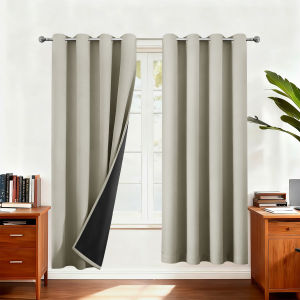 100% Blackout Curtains for Bedroom with Grommets Thermal Insulated Room Darkening Light Blocking Wrinkle-Free Drapes for Hoom