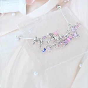 Hạt Cườm Bạc 925 Sterling Hình Thú Dễ Thương Bộ Sưu Tập Chó Mèo Cú Làm Charm Cho Vòng Tay Tự Làm Quà Tặng Nữ Trang Kèm Zircon.