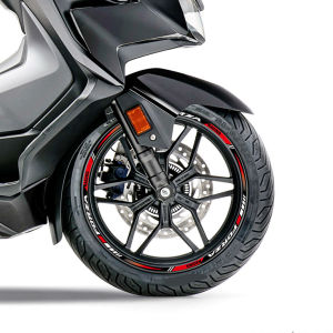For Honda FORZA 125 300 MF13 Motorcycle Wheel Stickers Reflective 14″15″ Rim Scooter Hub Strips Waterproof Decals Accessories