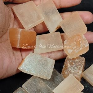 Batu Selenite Orange Super / Natural Bahan Selenite Orange / Lempengan High Quality