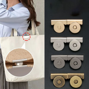 5 Pair Snap Buttons Metal Seamless Magnetic Buckle Clasp for Tote Bags Clothing and DIY Crafts No-Sewing Clip Closures
