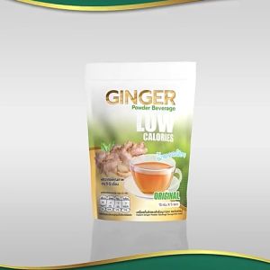 Gorngern Farm เครื่องดื่มขิงผง สำเร็จรูป Ginger Powder Organic ขนาด 10g X 5 ซอง น้ำตาลน้อย ออแกนิค ไม่ใช้วัตถุกันเสีย กอเงินฟาร์ม