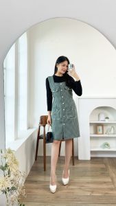 Mv Shop 8071 Overall Rok Wanita (Tanpa Iner ) Korea Style Katun Premium