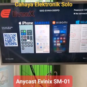 Anycast Evinix HDMI Wireless Mirror Hape ke TV Adaptor Streaming Miracast Smartview Airplay DLNA