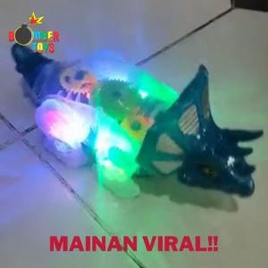 MAINAN ANAK ANIMAL TRANSPARAN FULL LIGHT IKAN GEAR DINO KADO TERBAIK COWOK CEWEK BATERE MUSIK
