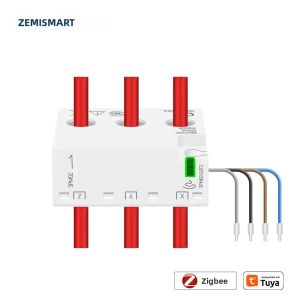 Cảm Biến Giám Sát Năng Lượng Thông Minh Zemismart Zigbee 3 Pha 4 Dây Tương Thích Với Tuya Zigbee2MQTT Home Assistant 208V-415V