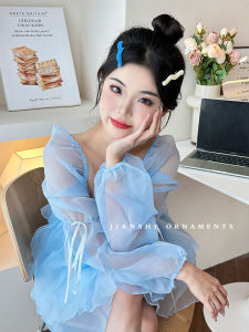 กิ๊บติดผมคลิปสีลูกกวาดสไตล์เกาหลีสำหรับเด็กผู้หญิง คลิปติดผมด้านข้าง ปมผมด้านข้าง สไตล์เกาหลี คลิปติดผมสำหรับผู้หญิง