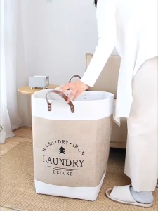 Large Capacity Laundry Basket Portable Clothes Toy Storage Organizer Home Foldable Laundry Hamper