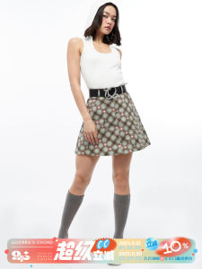 Quorra S Chord Limited Edition Pure Cotton Plaid Rivet Eye High Waist A-Line Mini Skirt for Trendy Women Summer 2022