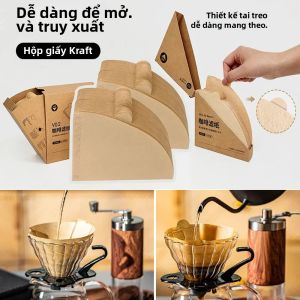 Giấy Lọc Cà Phê Hình Nón 100 Đếm Giấy Lọc Đặc Biệt Sử Dụng Tại Nhà Cho Portafilter Và Nước Lọc Thứ Cấp Chất Liệu Tre