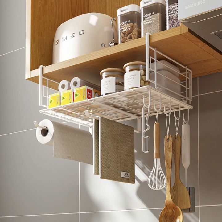 Kitchen Hanging Basket Rack Cabinet Under Rack Home Iron Bedroom ...