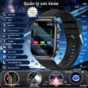Đồng Hồ Thông Minh Theo Dõi Sức Khỏe AI 2026 Phân Tích Điện Tâm Đồ (ECG) Axit Uric Lipid Máu Huyết Áp Dùng Được Cho Cả Nam Và Nữ Hệ Điều Hành Android Wear OS