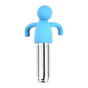 Innovative Tea Strainer Office Drinking Tea Stainless Steel Filter Net Small Man Tea Leak Tea Brewing Tool Creative Kitchenware