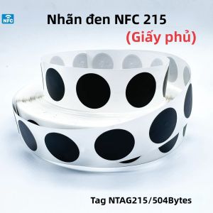 30/50 Chiếc Đen Ntag215 Nhãn Dán NFC 13.56 MHz ISO14443A 504 Byte Có Thể Lập Trình RFID Dính Thẻ Thông Minh Cho Tất Cả Các Điện Thoại NFC