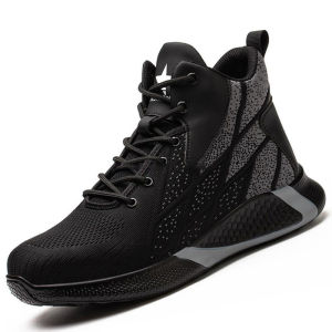 Fashion Security Protective Shoes High Top Safety Shoes Men Anti smashing Anti Puncture Work Shoes Men Work Safety Boots