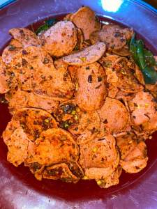 Sosreng (sosis goreng) pedas enak dan renyah