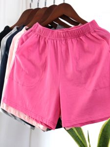 Pure Cotton Short Pants Womens Five-Point Casual Thin Home Leisure Summer Home Pants Comfortable Breathable Knitted Fabric