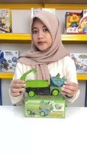 Mainan Anak PR-17757 DINOSAUR TRUCK ELETRIC Truk Dino Lampu Dan Musik Mainan Anak Perempuan - Mainan Anak Laki Laki