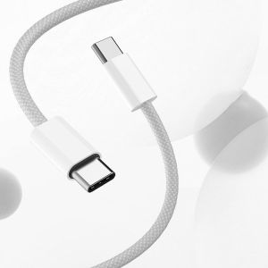 USB-C to Type C Color Cable For PD 60W Apple iPhone 15  Fast Charging For Samsung Huawei Xiaomi Type C Weaving Cable Accessories