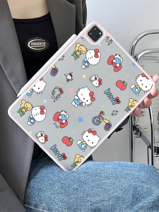 Kitty Cat Compatible Lightweight Acrylic iPad Pro/Air/Mini 11th Generation 10.9 Inch Case with Pen Slot No Cover Anti-Bend
