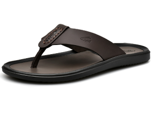 German Camel Active Flip-Flops Mens Trendy K-style Stylish Beach Flip-Flops Outwear Genuine Leather Non Slip Sandals