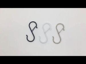 10pcs S Hooks for Hanging with Safety Buckle Heavy Duty Metal S Shaped Closet Hooks