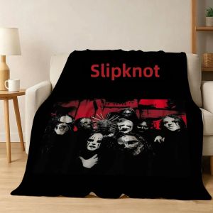 Bandai | 3D Music S-Slipknot-S-B-Band Album Chăn Flannel Mềm Mại Dùng Trang Trí Nhà Phòng Ngủ Giường Sofa Dã Ngoại - Quà Tặng Cho Người Hâm Mộ Polyester Tatting