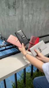 Ví Bóp nữ dài da mềm vân rắn dáng gập thời trang cao cấp VVG11 BAGU