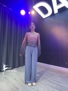 古典舞服阔腿直筒口袋万年裤子女成人舞蹈服形体训练裤子春新款Classical dance clothes wide leg straight pocket ten thousand years trousers female adult dance clothes shape training pants spring new style