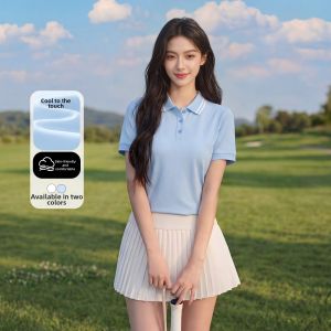 BALENO | Blue Polo Short Sleeve T-Shirt Summer New Small Stature Cool Sensation Sporty Top