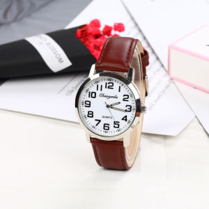 Harajuku Style Mens Watch Fashion Simple 2019 New Youth Middle School Leather Belted Wristwatch Korean Trendy Timepiece