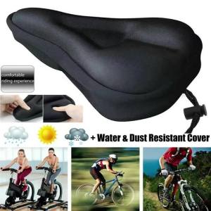 Bicycle Saddle 3D Bike Seat Cover Padded Wide Gel Soft Pad Exercise Bike Seat Cushion Wide Foam Mountain Bicycle Seat Cushion