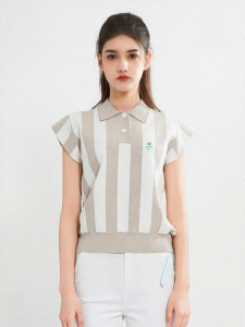 CASTELBAJAC GOLF | Summer Short Sleeve Fashion Art Striped Polo Shirt