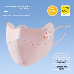 MONLEYTA | Outdoor Summer Childrens Sunscreen Mask UV Protection Baby Protection Sunshade Face Mask Breathable Seamless New 2025