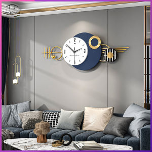 HKStorage Fashionable creative wall clock Simple living room Decorative clock Wall hung household dining room Mural high-end luxury clock