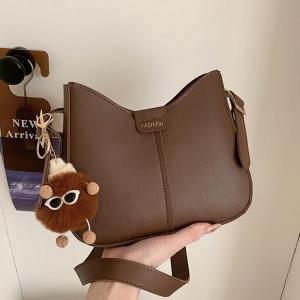 Elegant Soft Leather Crossbody Bag for Women Trendy Design Single Shoulder Small Square Bag Versatile Autumn Winter Ladies Bag