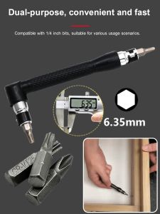 Hand Screwdriver Dual Head Dual Purpose Bit Right Angle Handle Screwdriver Wrench Tool Set